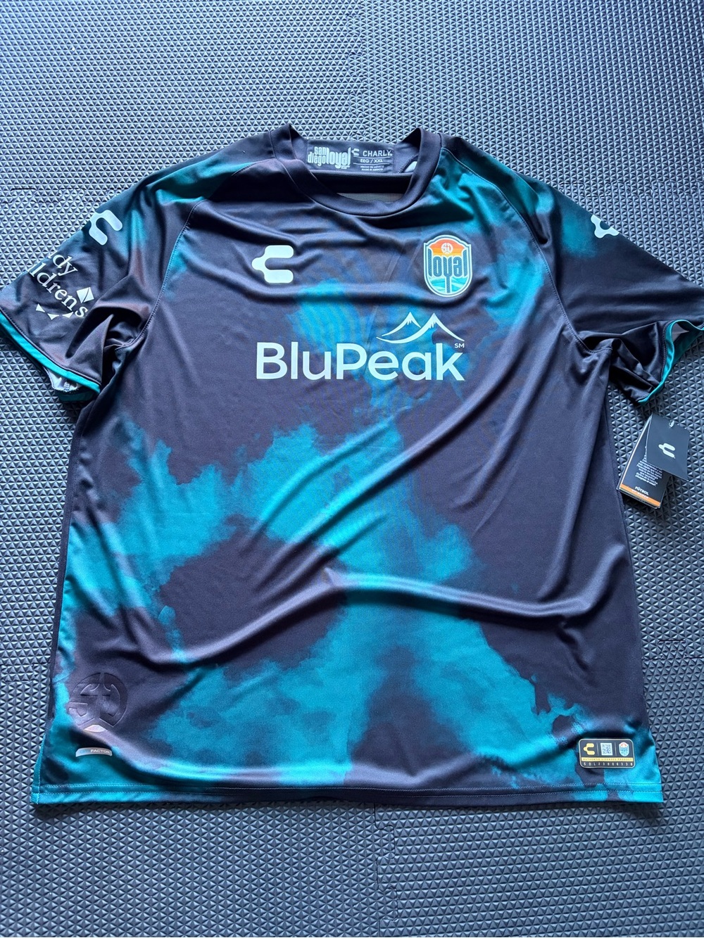 San Diego Loyal BluPeak Soccer Jersey - Black & Teal/Green/Blue